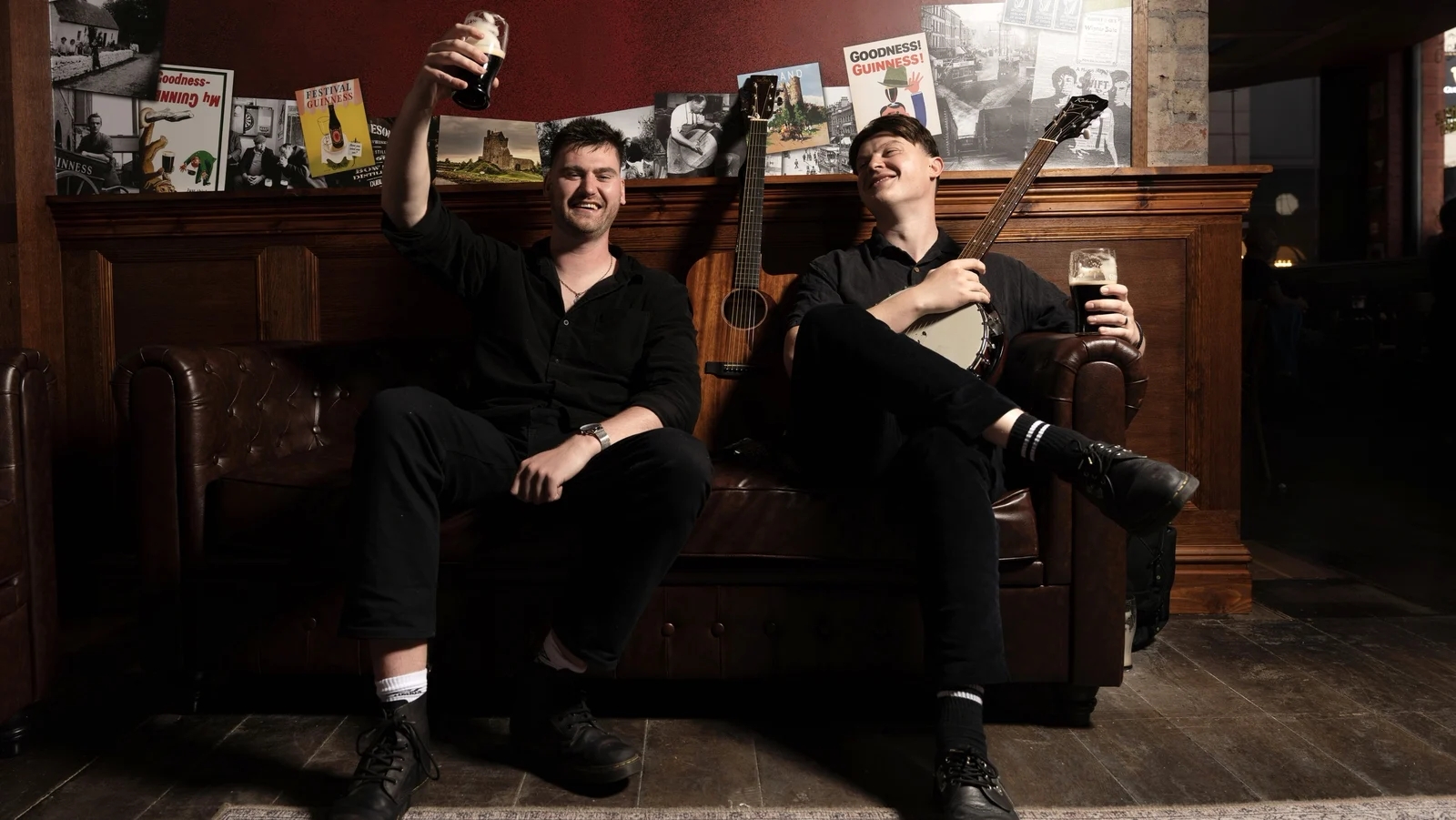 Limerick Brothers Cian and Tom O’Dowd of the Irish Folk Duo The Guzzlers Discuss Their Move from Ireland to Liverpool, How the Project Came About, Their Debut Single “20 Pints To Cherbourg,” Recording Their Debut Album, and Their Upcoming Tour with The Highstool Prophets